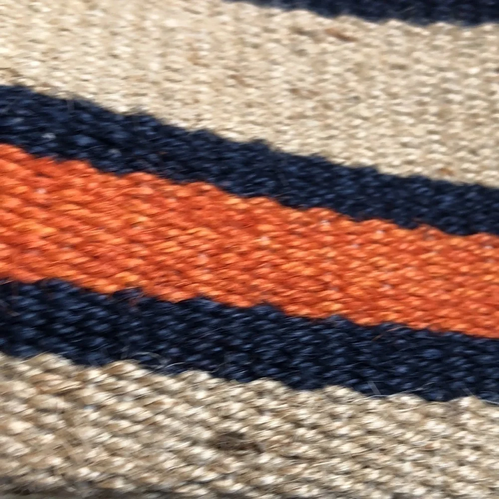 J Jill jute tassel striped wristlet bag